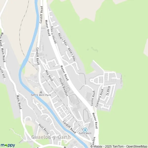 Map Rhondda Cynon Taff map of Rhondda Cynon Taff (CF15 7) and useful